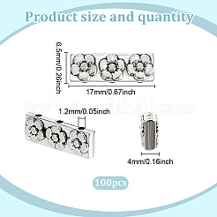 100 шт. многорядные звенья из сплава тибетского стиля&nbsp;FIND-GO0003-10AS