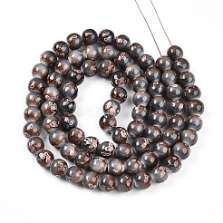 Выпечка окрашенные стеклянные бусины пряди&nbsp;DGLA-N008-10mm-09