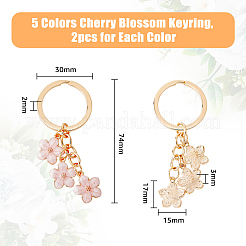 10шт 5 цвета симпатичный эмалированный брелок KEYC-DC0001-03