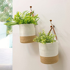 Плетеные хлопковые корзины для хранения&nbsp;AJEW-WH20054-010A