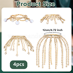 4 шт. подвески для бокалов вина из латуни и железа со стразами&nbsp;HJEW-OC00280