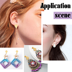 64 шт. 4 фурнитуры для сережек-гвоздиков из нержавеющей стали sryle 201 STAS-DC0011-34