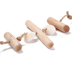 Pendentif suspendu en bois de poisson de style méditerranéen&nbsp;HJEW-C007-02B