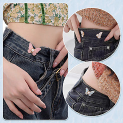 7 пара 7-х цветных эмалевых кнопок для джинсов в форме бабочек из сплава&nbsp;FIND-TA0008-80