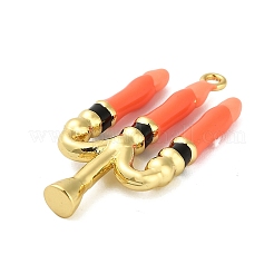 Подвески из латуни и эмали на Хэллоуин&nbsp;KK-F915-01J-G