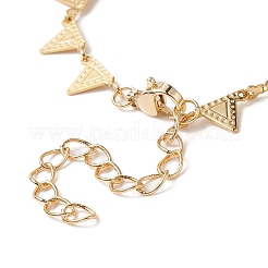 Fabrication de bracelet à breloque triangle en laiton&nbsp;AJEW-JB01150-08