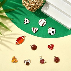 40шт 10 стиля подвески из сплава с эмалью&nbsp;ENAM-YW0005-46