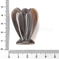 Engelsfigur aus natürlichem grauem Achat&nbsp;DJEW-N006-01A-25