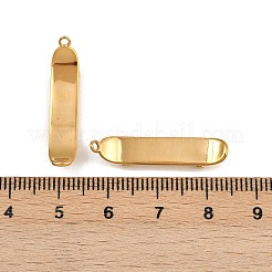 304ステンレスペンダント  イオンプレーティング（ip）  スケートボードの魅力  18KGP本金メッキ  27x6x8mm  穴：1.4mm&nbsp;STAS-G357-14G