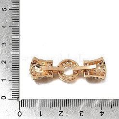 Micro pavé di ottone trasparente cubic zirconia piegato su fermagli&nbsp;CU-CBA4292-12G