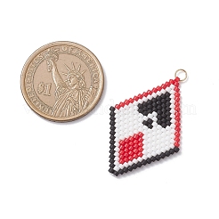 Подвески из стеклянного бисера Miyuki Delica с имитацией бисера&nbsp;PALLOY-MZ01065-01