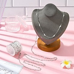 Цепочки в форме сердца из латуни с имитацией жемчуга длиной 2.5 м&nbsp;CH-CJ0001-08