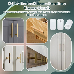 12 шт. самоклеящиеся силиконовые уголки для мебели DIY-OC0014-04