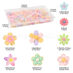 100 шт. 8 стиля полупрозрачных и непрозрачных кабошонов из смолы RESI-FS0002-32