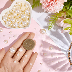 8 стиль полукруглые кабошоны из АБС-пластика с имитацией жемчуга&nbsp;OACR-PA0001-19