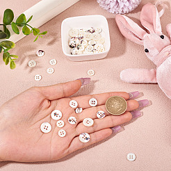 45 шт. 3 стиля пуговицы-ракушки с 4 отверстиями BUTT-TA0001-28