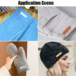 100 шт. 5-х цветные бирки из искусственной кожи&nbsp;AJEW-CL0001-36