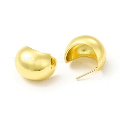 Orecchini paffuti in ottone con placcatura a cremagliera per donna&nbsp;EJEW-H091-39G