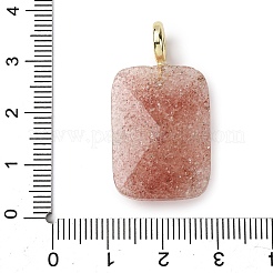 Anhänger aus natürlichem Erdbeerquarz mit Facettenschliff&nbsp;G-B186-01G-05
