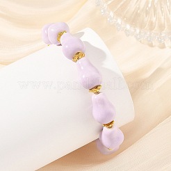 Bracelets extensibles en perles de porcelaine faits à la main&nbsp;BJEW-JB14448