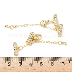 Удлинитель цепи из прозрачного кубического циркония из латуни с микропаве KK-G536-16G