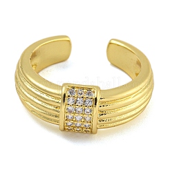 Кольца-манжеты из латуни с микропаве из кубического циркония для женщин RJEW-I107-09G