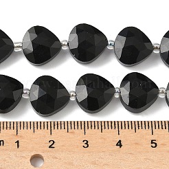 Натуральные бусины из черного оникса (окрашенные и нагретые)&nbsp;G-D316-A15