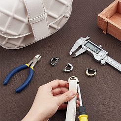 8 шт. 4-х цветные D-образные застежки из цинкового сплава FIND-PH0002-92