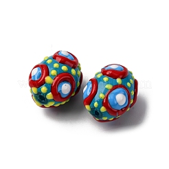Стеклянные эмалевые бусины GLAA-C038-01B