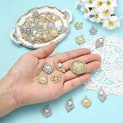 30 stücke 6 stile legierung strass anhänger&nbsp;FIND-YW0011-97