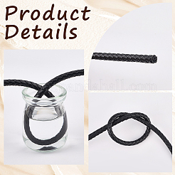 5 м плетеный круглый шнур из искусственной кожи для украшений OCOR-GF0004-96B-01