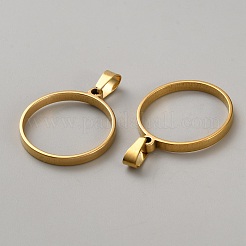 Подвеска с открытым задним безелем из нержавеющей стали с оправой кабошона STAS-WH0033-58G