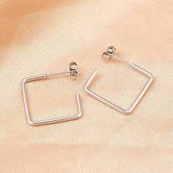 Серьги-гвоздики из нержавеющей стали 304&nbsp;EJEW-D339-01P