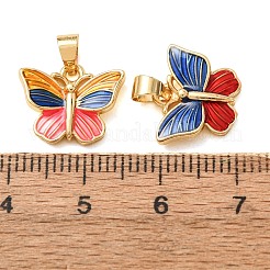 Pendentifs d'émail en laiton &nbsp;KK-CBAACB4-01G