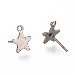Anlaufgeschützte Ohrstecker-Beschläge aus Edelstahl 304&nbsp;X-STAS-H130-19P
