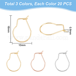 Фурнитура для сережек-колец из нержавеющей стали 304 STAS-UN0012-43