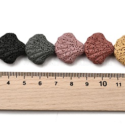 Нити бусин из окрашенной натуральной лавы G-A264-A04-01A