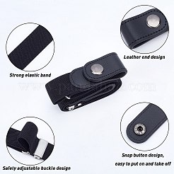 4 шт. 4 стиля унисекс регулируемый без пряжки эластичный пояс из искусственной кожи&nbsp;AJEW-GF0003-27B