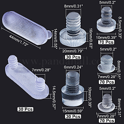 300 шт. 6 стиля резиновый бампер для шкафа DJEW-CA0001-08