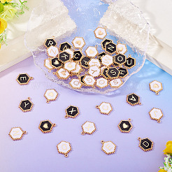 52шт 2 цвета сплава эмалевые подвески ENAM-TA0002-97B