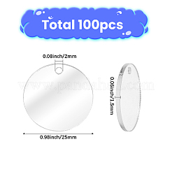 100 Stück transparente Acryl-Anhänger&nbsp;OACR-SC0002-99A