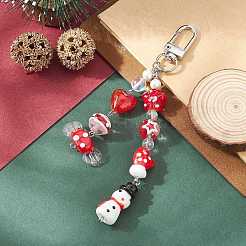 Décorations de pendentif en perles de chalumeau faites à la main de noël&nbsp;HJEW-TA00022