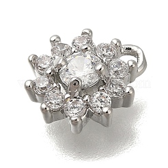 Стойки обшивки латунь микро проложить кубическую прелесть диоксида циркония&nbsp;KK-M014-04P