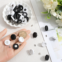 40 шт. 2-х цветная деревянная фурнитура для сережек-гвоздиков&nbsp;FIND-SC0012-22