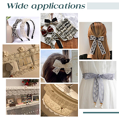 Вышитая кружевная отделка из полиэстера OCOR-WH0079-13B