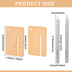 2 шт. 45# стальные дыроколы для кожи TOOL-FG0001-08