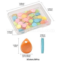 56 шт. подвески-слезинки из натуральных пресноводных ракушек SHEL-FS0001-12