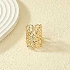 Кольца для пальцев из сплава с ажурным цветочным узором FS-WG218DB-01