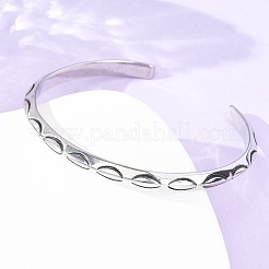 Ретро-браслеты-манжеты из хирургической нержавеющей стали 316&nbsp;BJEW-C142-09AS