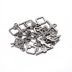 Chiusure toggle di sitle tibetano&nbsp;LS-TIBEB-A101564-B-LF
